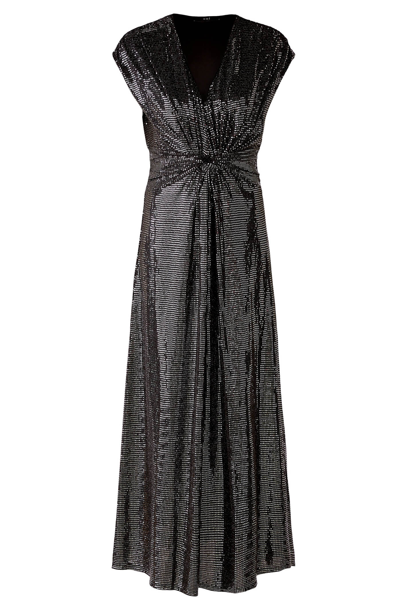 Oui 80071 Black Silver Sequin Dress