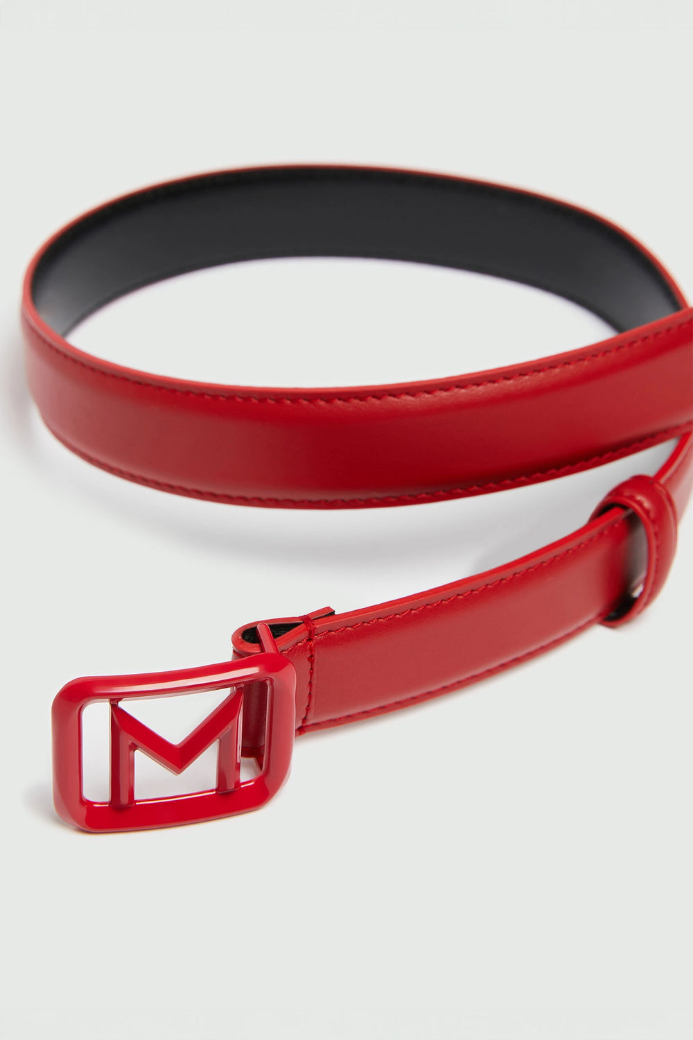 Marella Pressa 2423506036200 Red Leather Belt - Olivia Grace Fashion