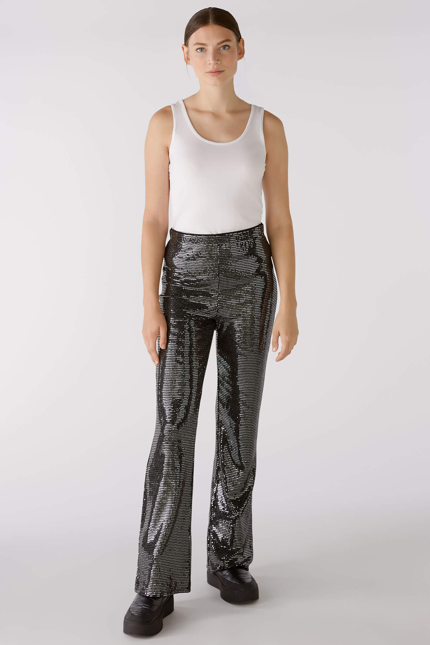 Silver Sequin Trousers | Sustainable Womenswear | Albaray