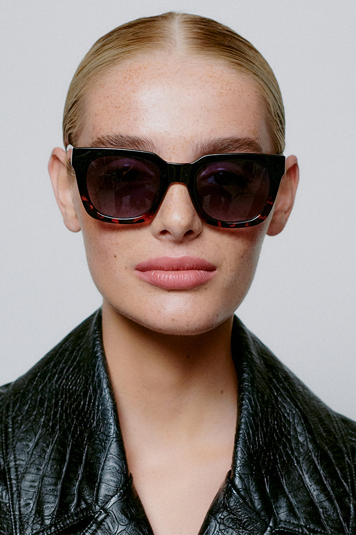 A.Kjaerbede Nancy KL1912 Black Demi Tortoise Sunglasses - Olivia Grace Fashion