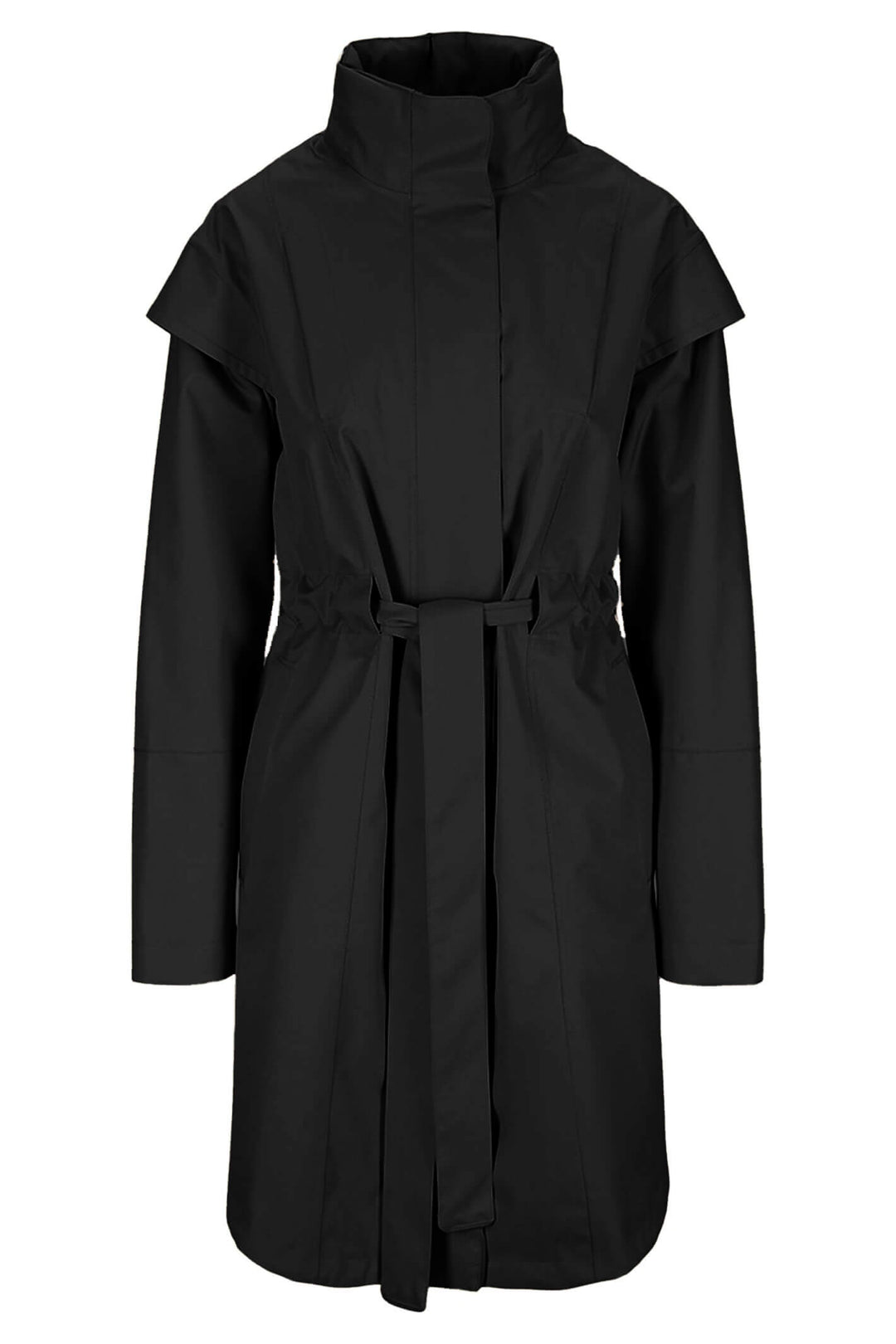 BRGN 15032T2 095 New Black Monsun Wateproof Coat - Olivia Grace Fashion