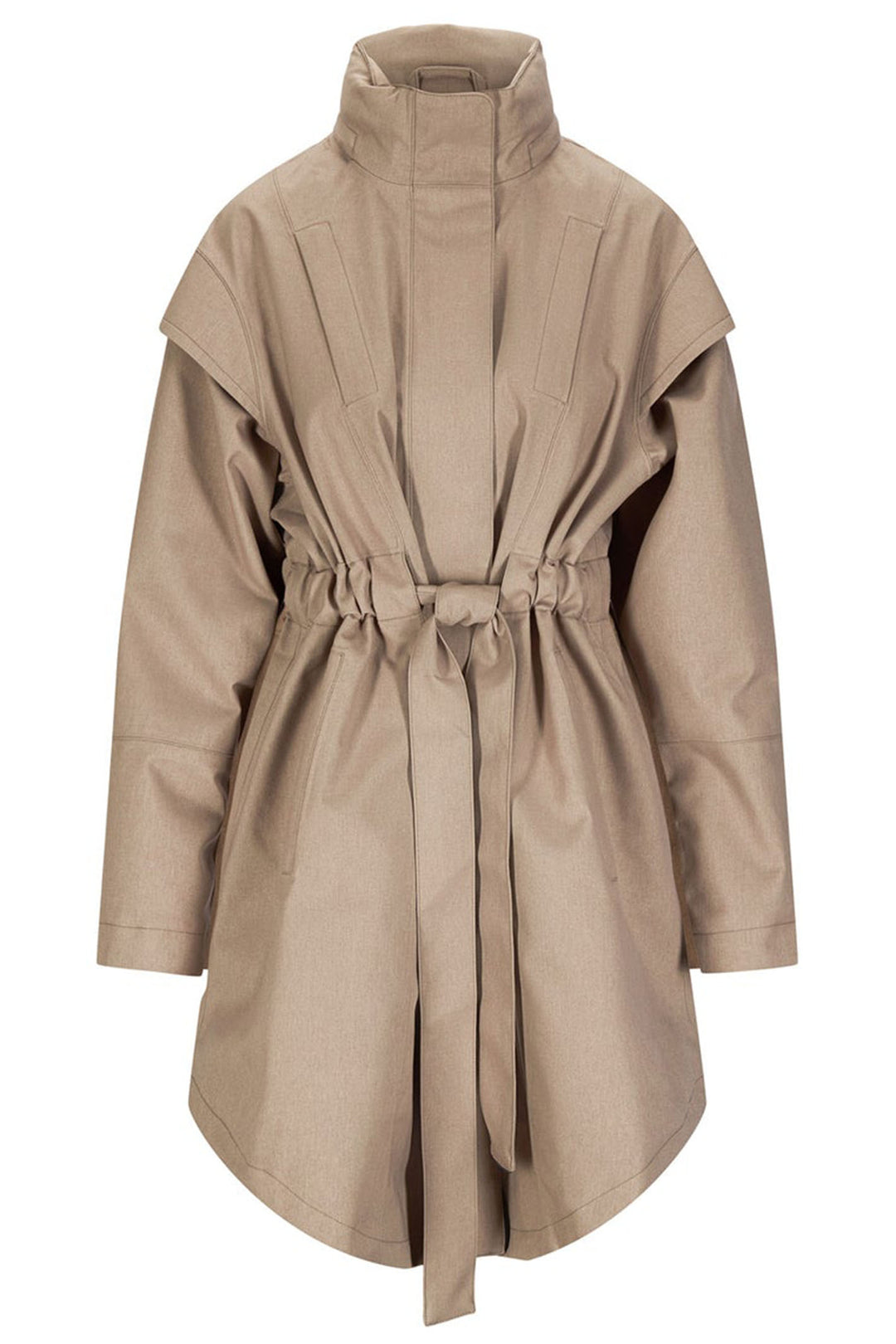 BRGN Monsun Coat Taupe Waterproof 15032R2 141 - Olivia Grace Fashion