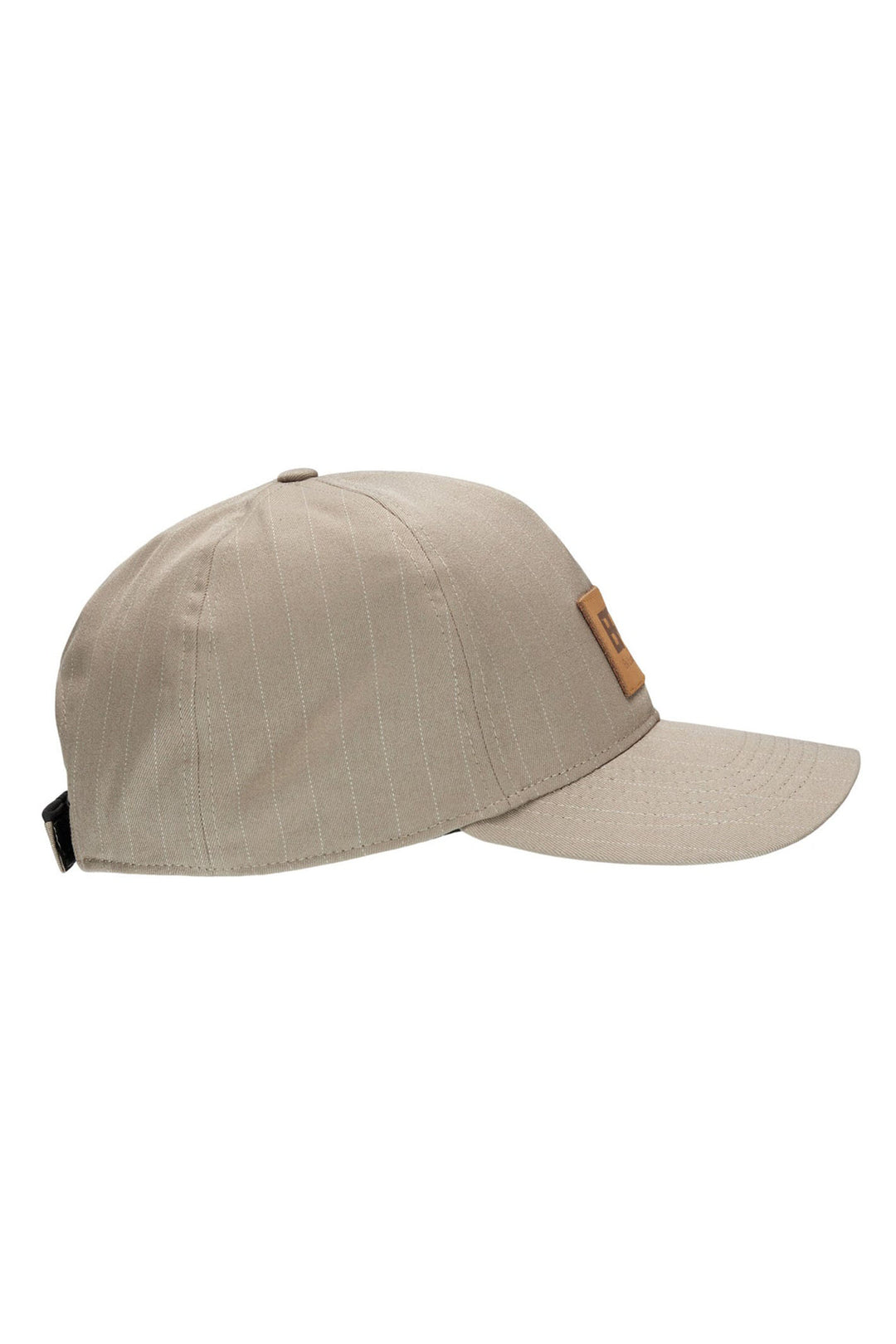 BRGN Solregn Baseball Cap Taupe Pinstripe 37001X2 139 - Olivia Grace Fashion