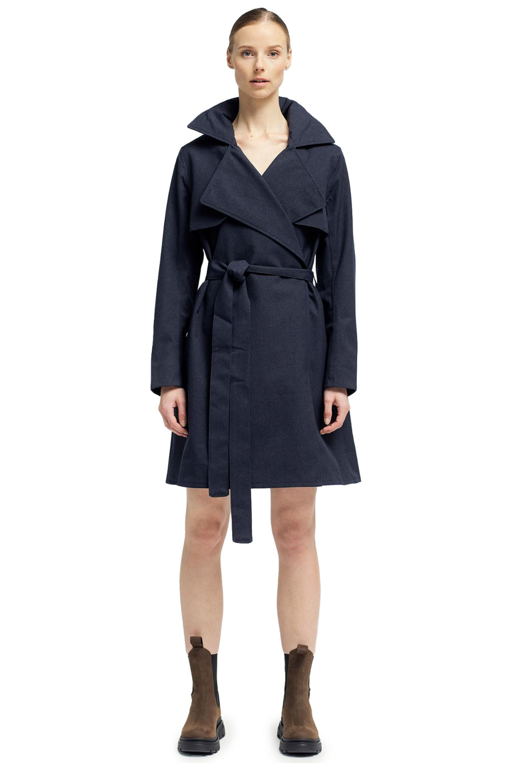 BRGN Yr Coat Dark Navy 15007A2 795 - Olivia Grace Fashion