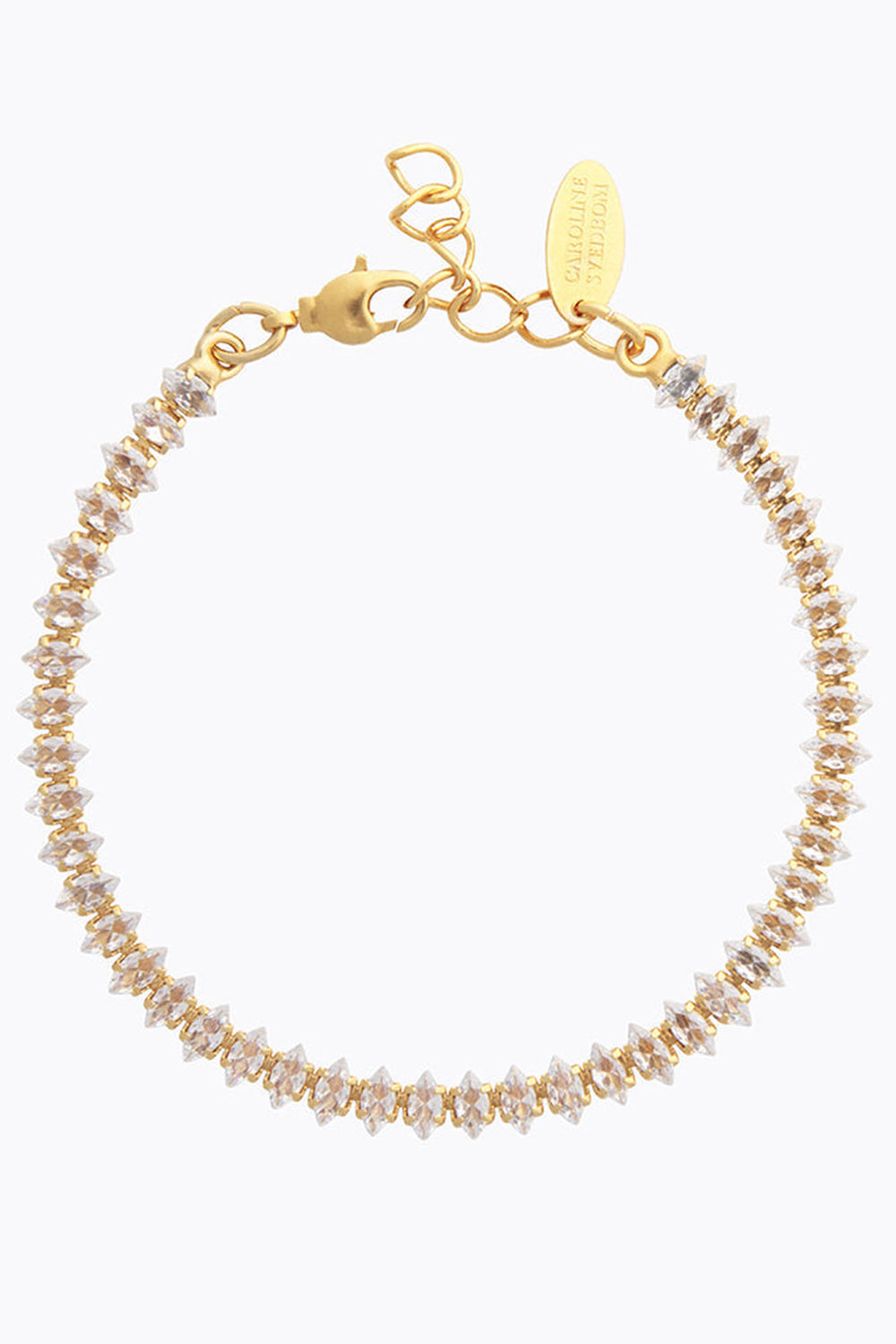 Caroline Svedbom 101212100101 Crystal Navette Bracelet Gold Crystal - Olivia Grace Fashion