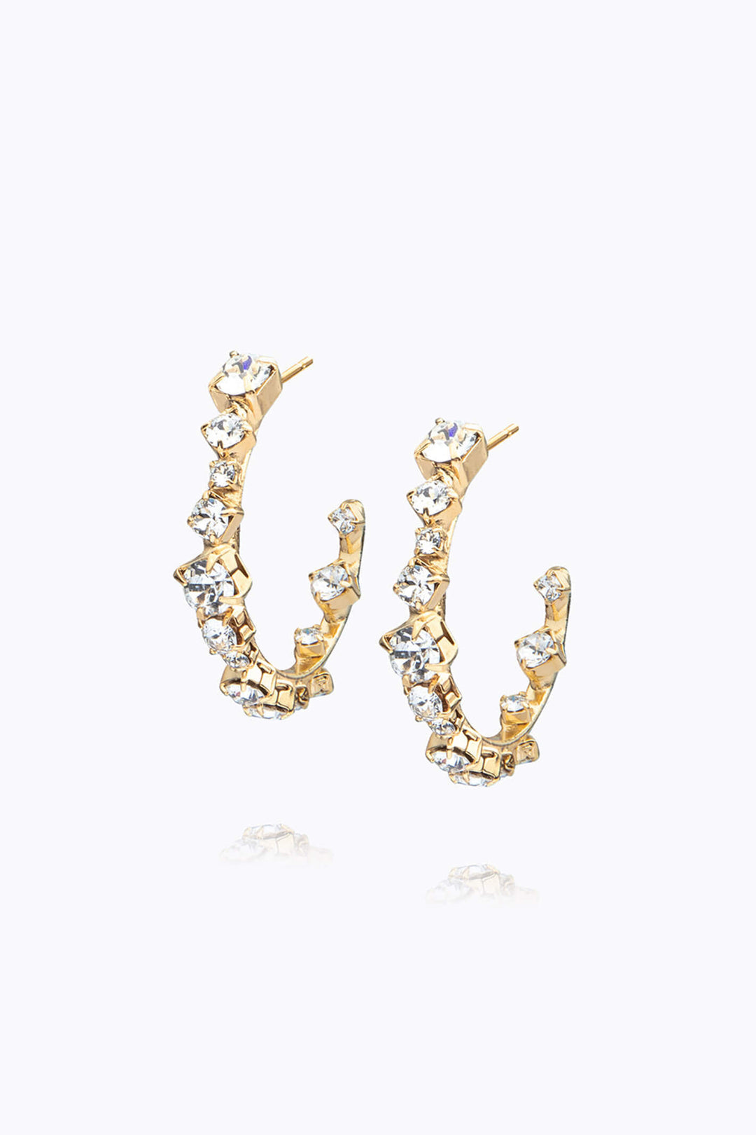 Caroline Svedbom 101222100101 Mini Antonia Crystal Gold Earrings - Olivia Grace Fashion