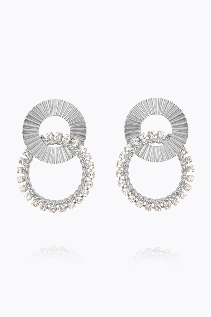 Caroline Svedbom 101707100101 Gianni Earrings Rhodium Crystal - Olivia Grace Fashion