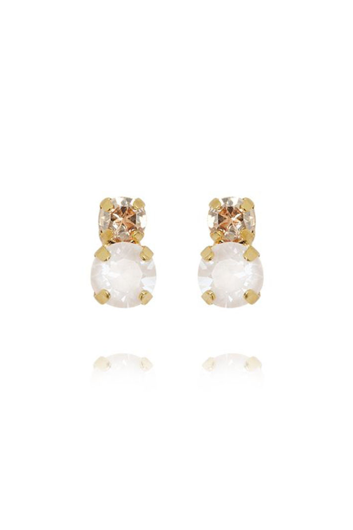 Caroline Svedbom Leah Earrings Gold Electric White 101337133501 - Olivia Grace Fashion