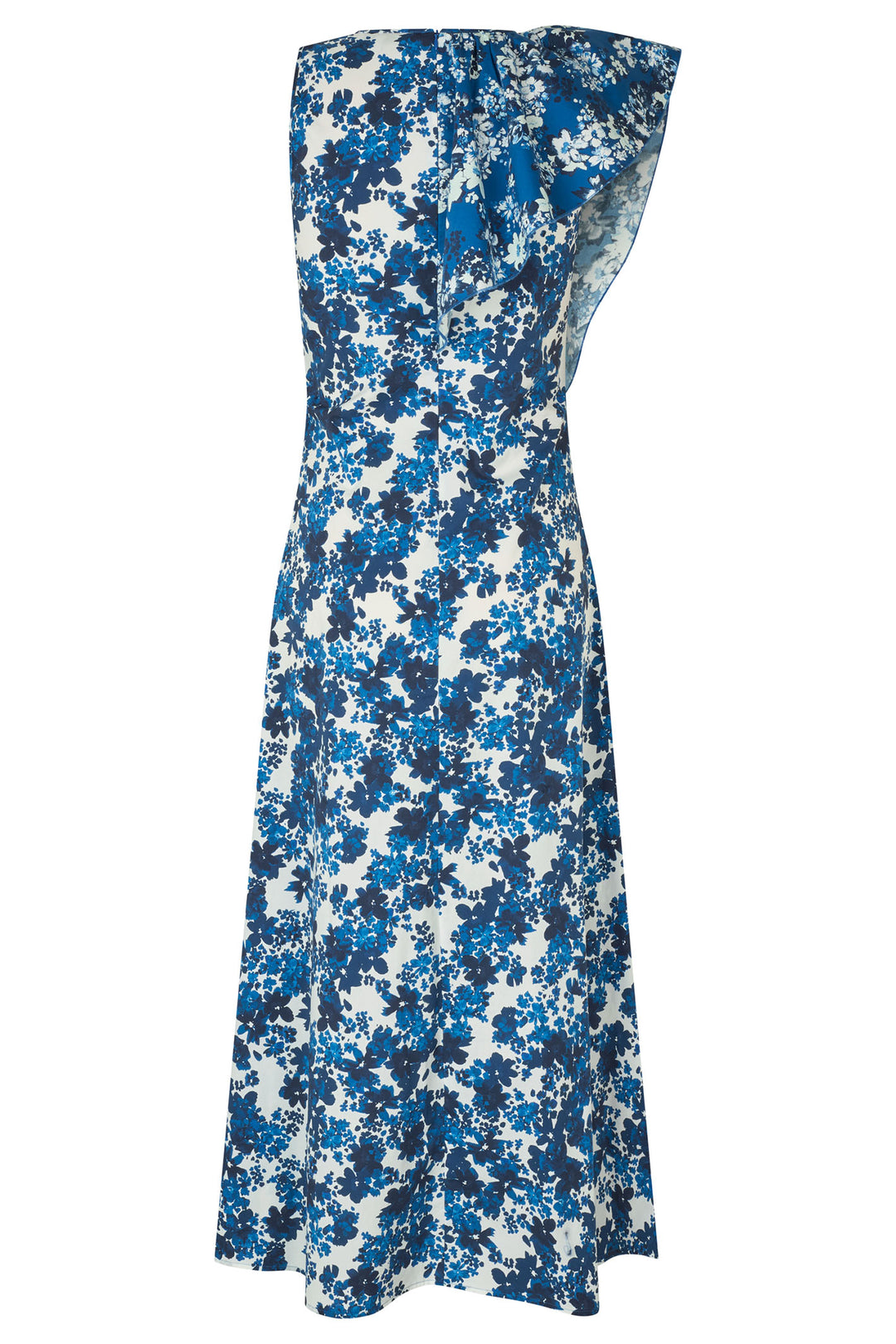 Dea Kubidal TheaDEA Dress With Flounce Detail Blue Floral Print 0150125