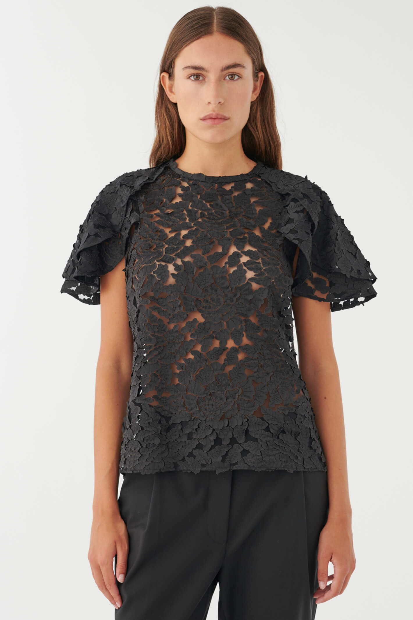 Dea Kudibal Delilah 1231023 Black Layered Sleeve Blouse