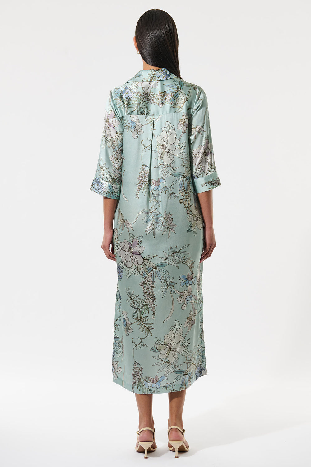 Dea Kudibal HermineDEA Mirabella Green Silk Shirt Dress 1430125 - Olivia Grace Fashion