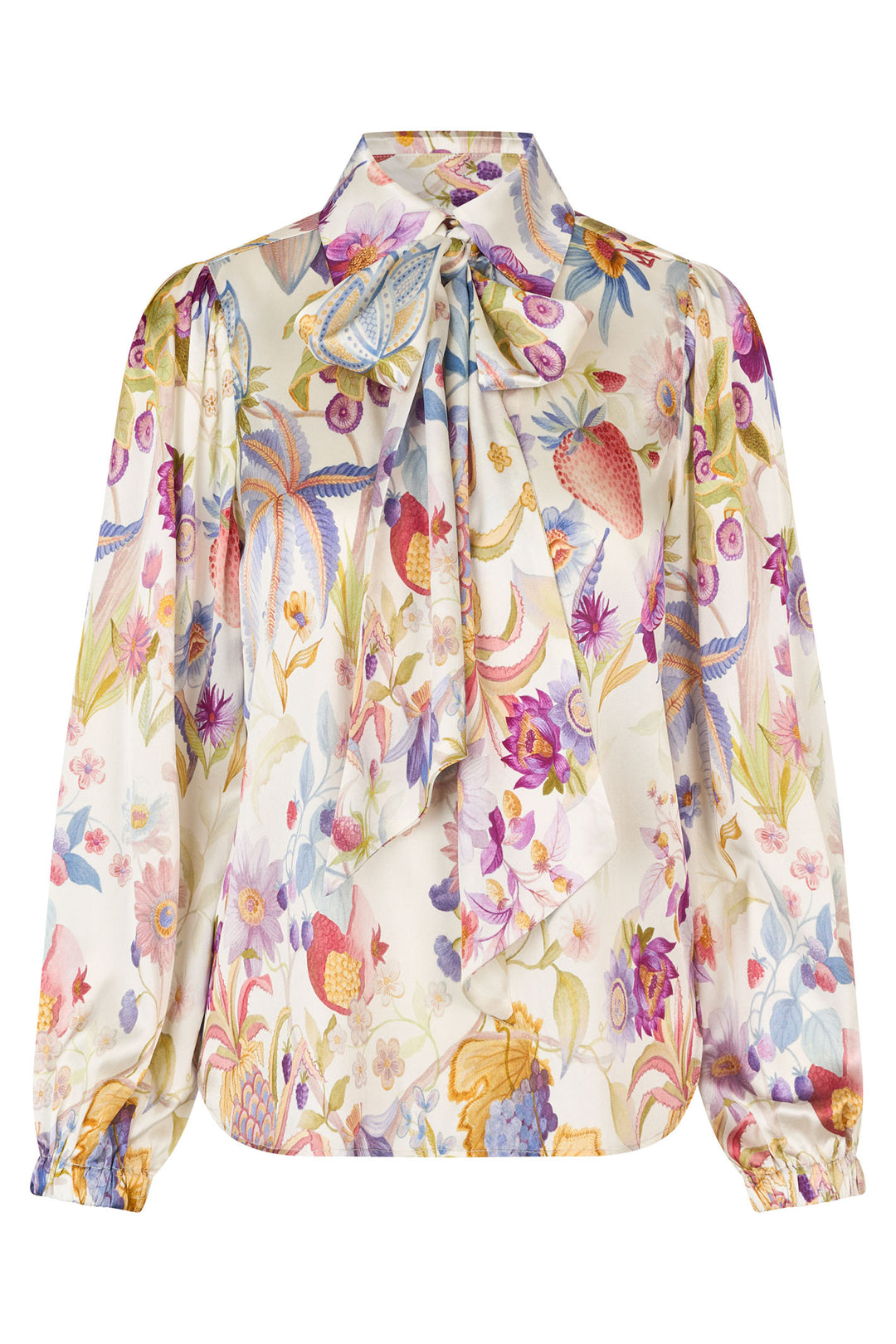 Dea Kudibal KikkiDEA Silk Blouse Bow Neck Flowertree Print 1690425 5865 - Olivia Grace Fashion