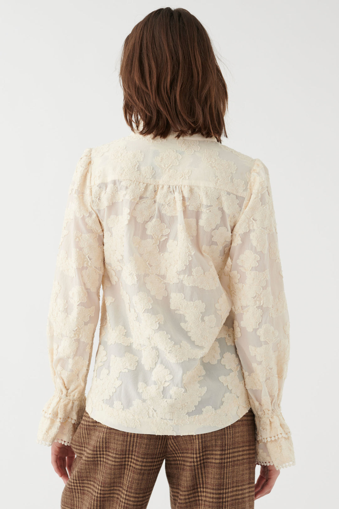 Dea Kudibal Malliniadea Blouse Ballon Sleeves Embroidered Cream 1640724 - Olivia Grace Fashion