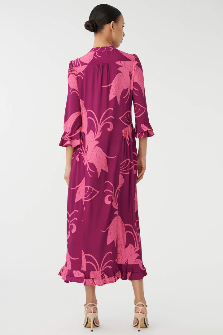 Dea Kudibal Rosanna 0781023 Colossal Grape Pink Ruffle Dress - Olivia Grace Fashion