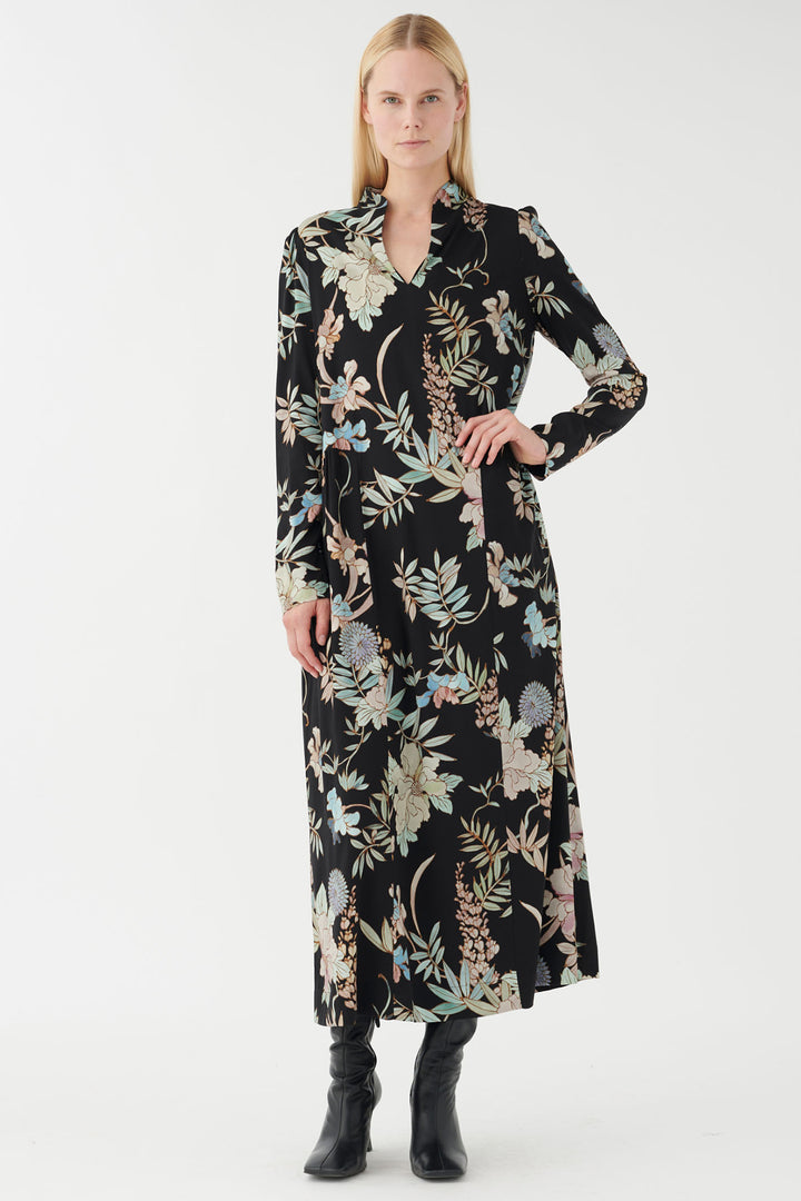 Dea Kudibal Simonedea Mimosa Print Midi Dress Black 0630724 5815 - Olivia Grace Fashion