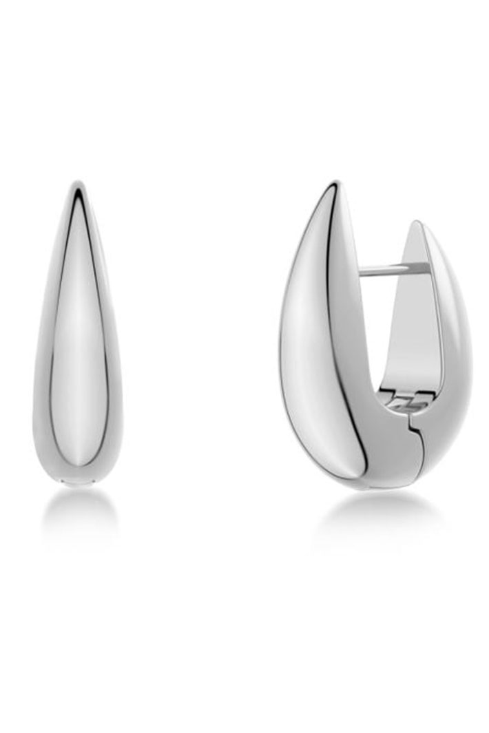 Edblad 127399 Crest Hoops L Steel Earrings - Olivia Grace Fashion