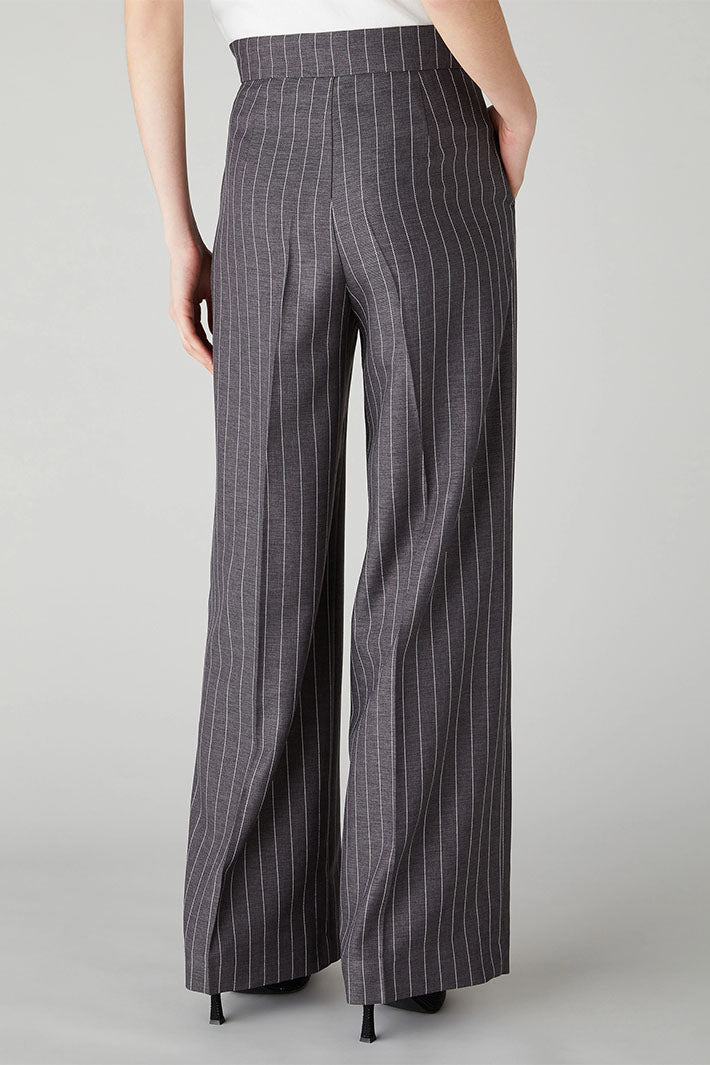 Emme Prologo 2425096031200 Dark Grey Pinstripe Two-Piece Suit - Olivia Grace Fashion