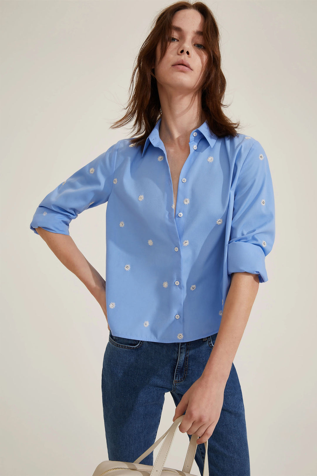 Emme Shirt Canore Deep Blue Plain 2515111131200 004 - Olivia Grace Fashion