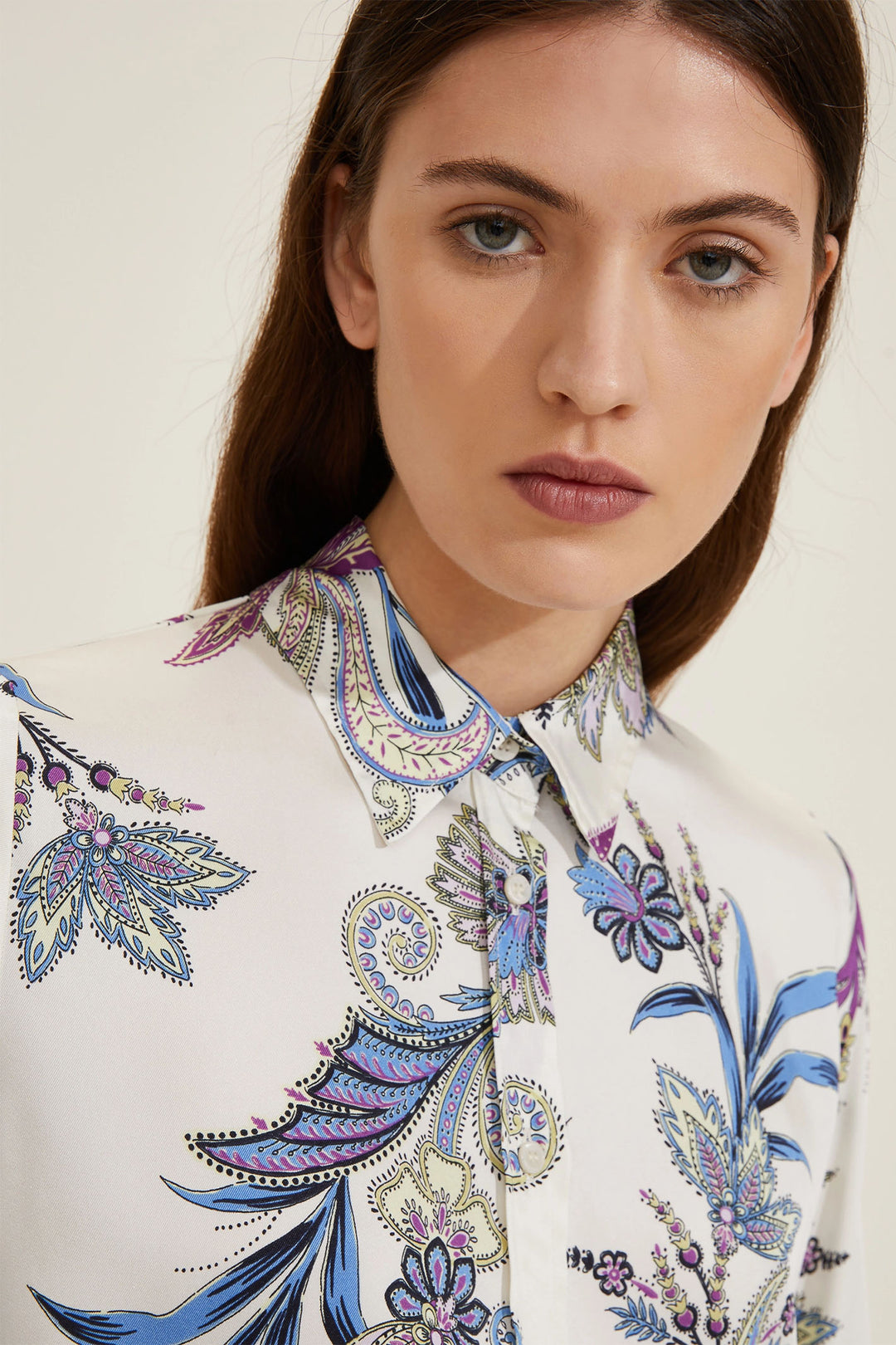 Emme Shirt Foce Cream Macro Floral Print 2515111101200 001