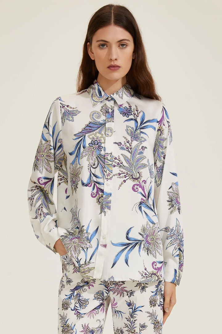 Emme Shirt Foce Cream Macro Floral Print 2515111101200 001