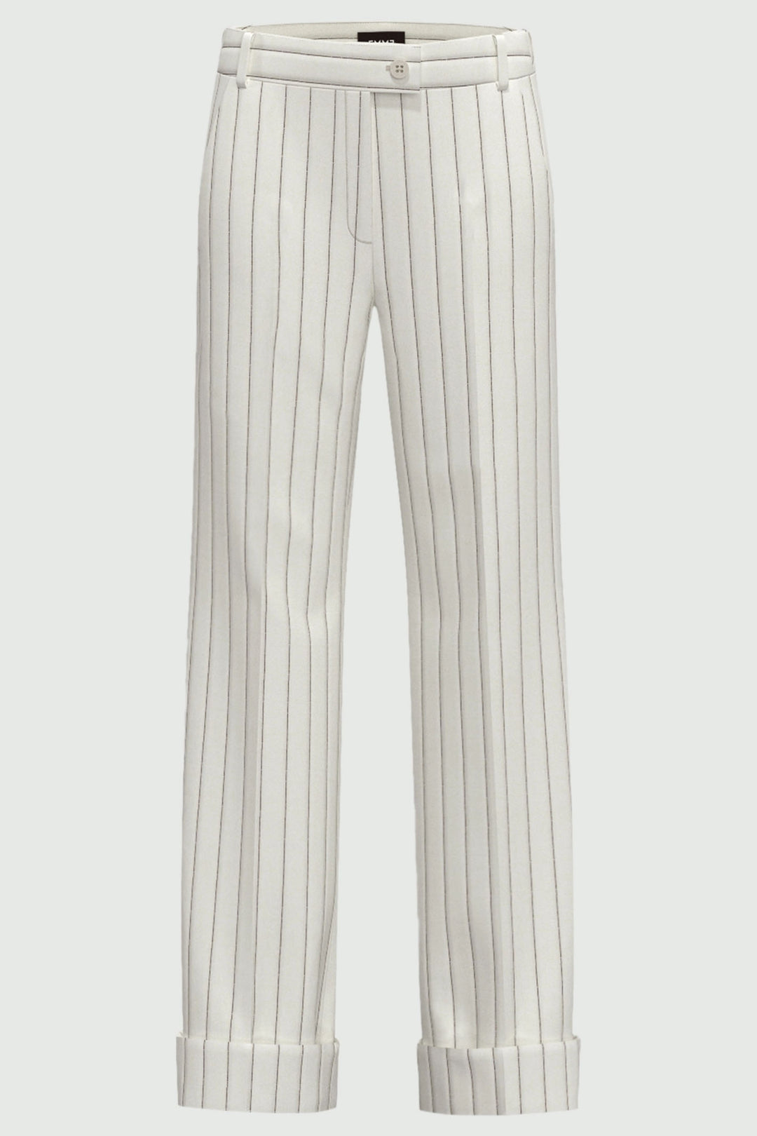 Emme Suit Agra Wool White Stripe 2515091021200 001 - Olivia Grace Fashion