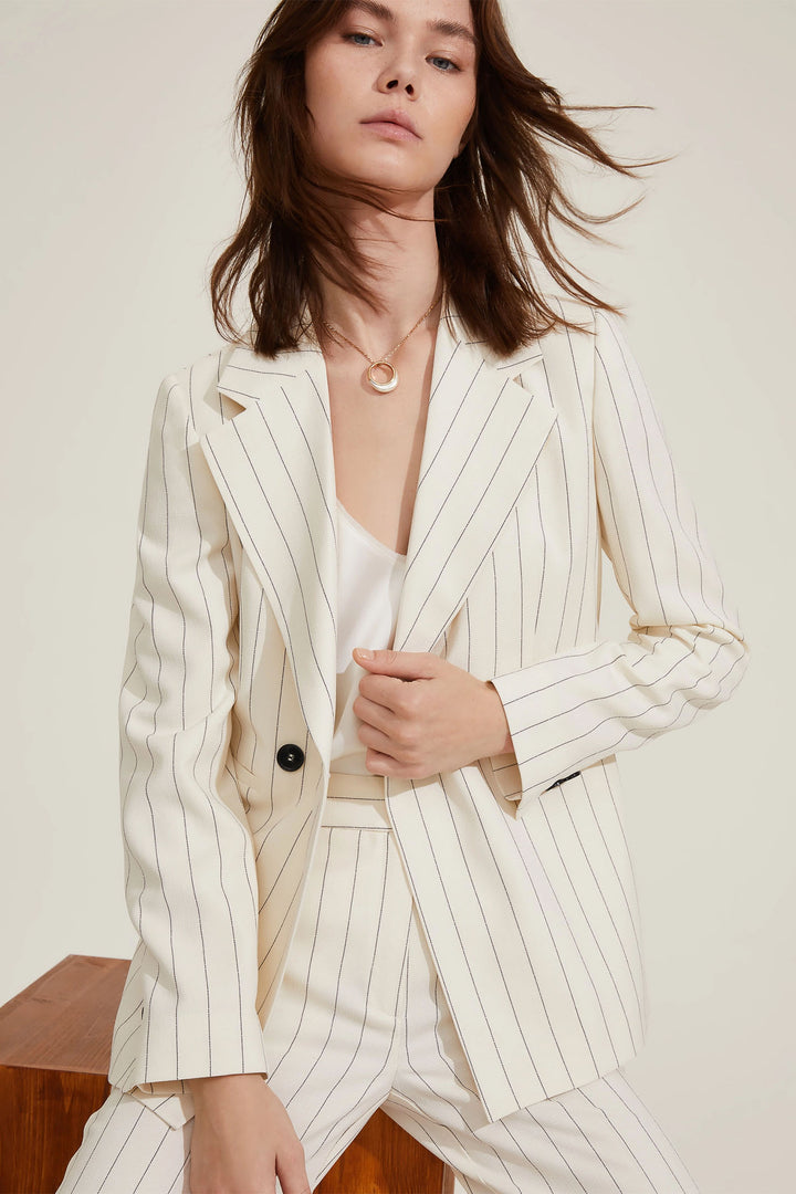 Emme Suit Agra Wool White Stripe 2515091021200 001 - Olivia Grace Fashion