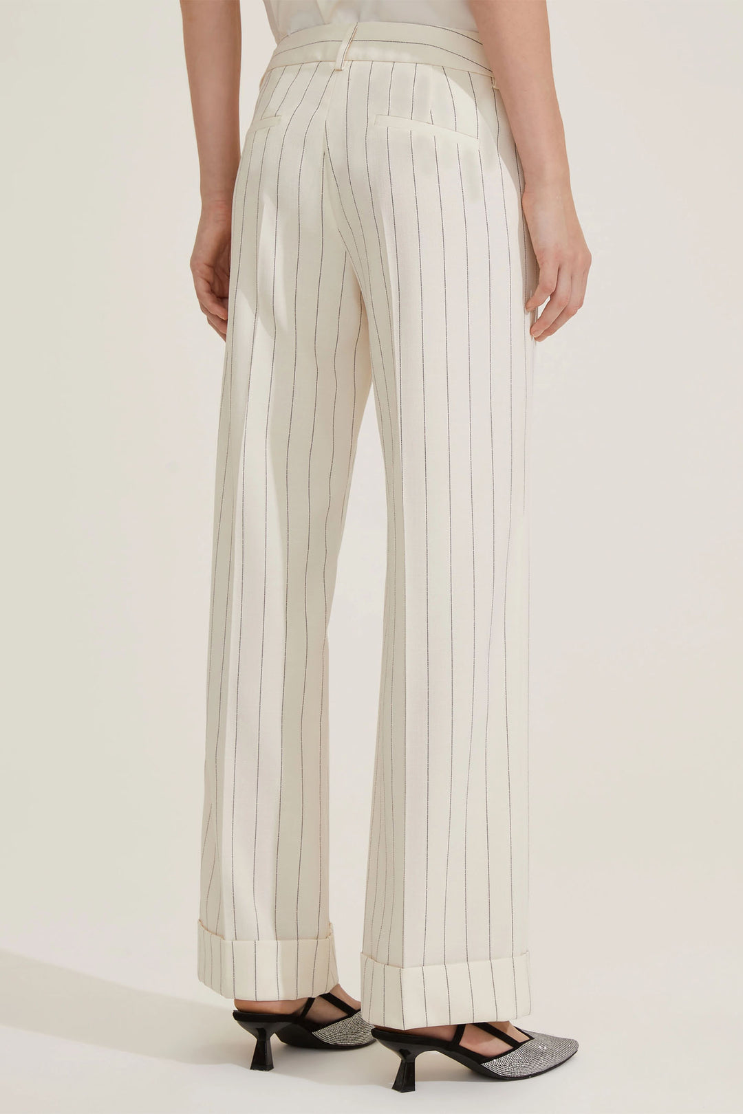 Emme Suit Agra Wool White Stripe 2515091021200 001 - Olivia Grace Fashion