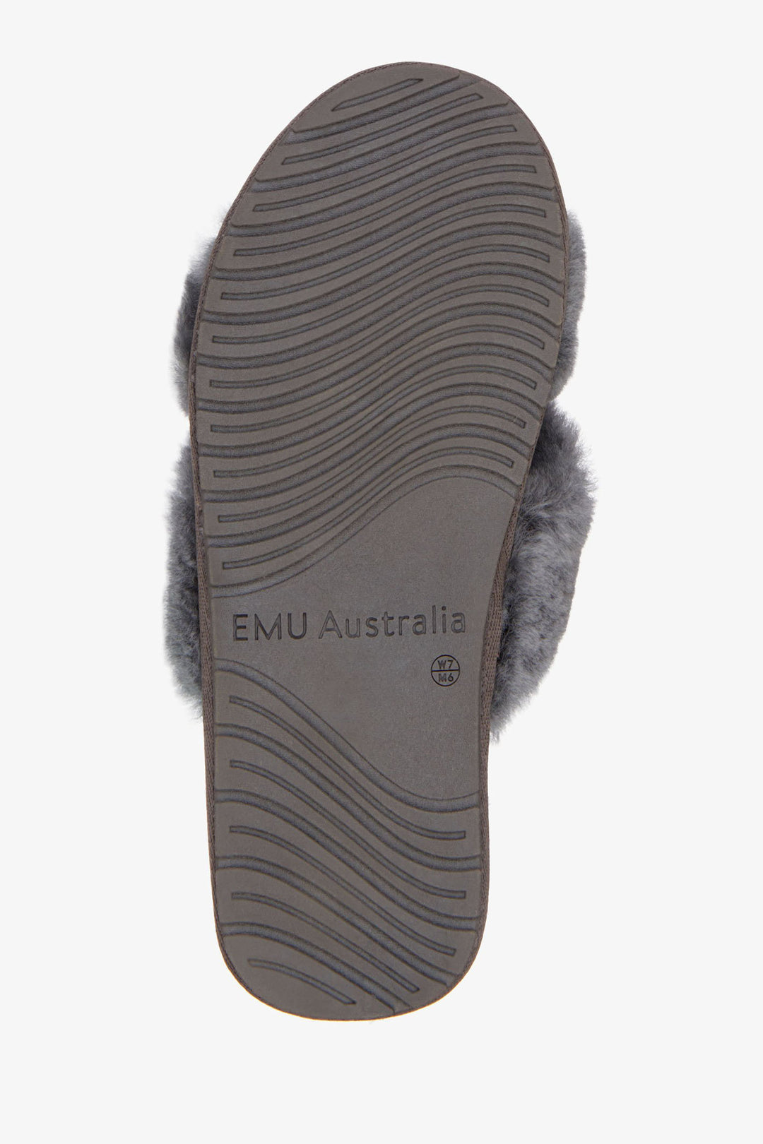 Emu Australia Crossover Slipper Mayberry Fluffy Charcoal W11573 - Olivia Grace Fashion