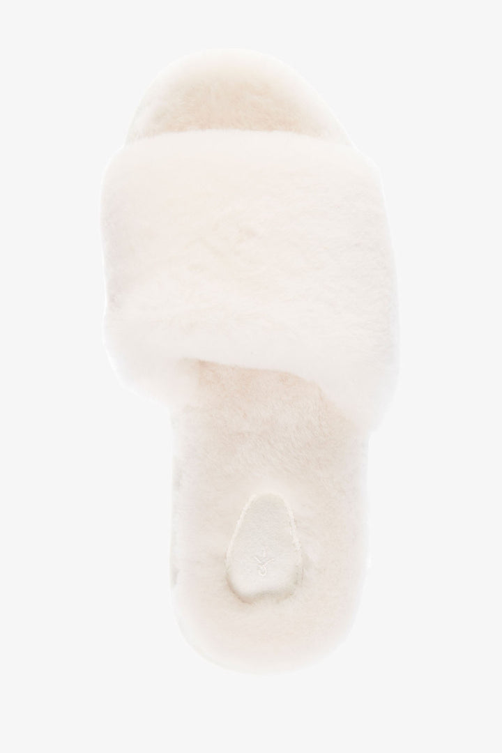 Emu Australia Slider Slipper Sheepskin Natural Off White W13088 - Olivia Grace Fashion