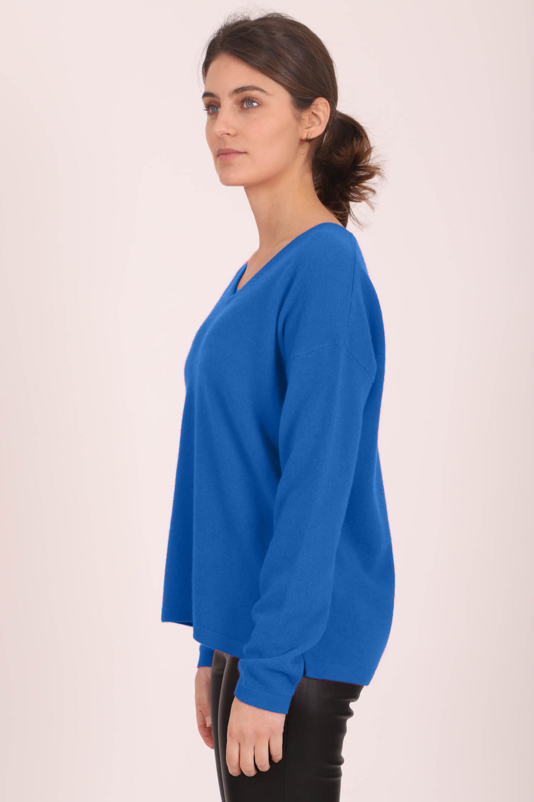 Estheme H537C 1247 Maya Blue V Neck Jumper