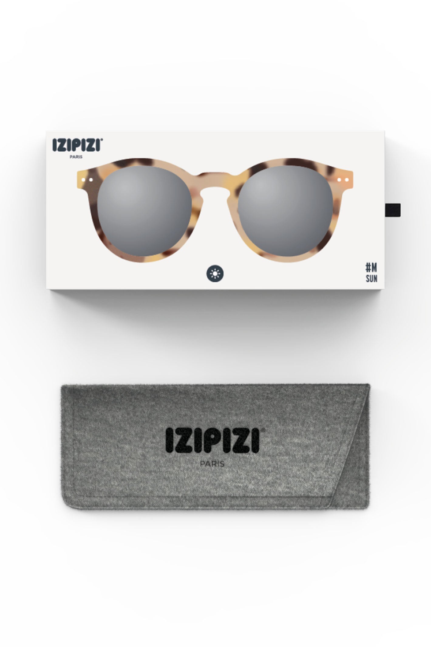 Izipizi Paris SLMSMC69 Light Brown Tortoise Pattern Sunglasses Olivia Grace Fashion