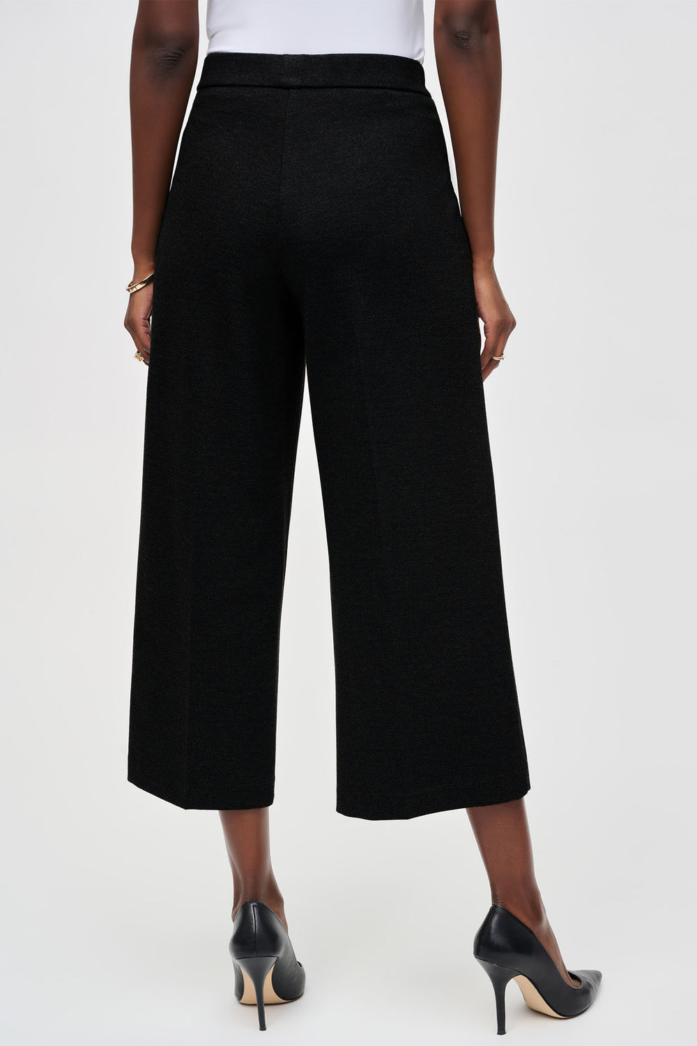 Joseph Ribkoff Culotte Trousers Black Jersey Pull-On 243259 - Olivia Grace Fashion