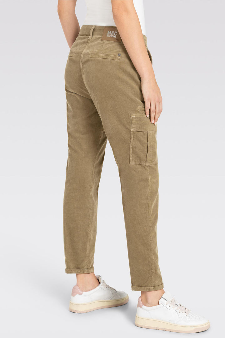 Mac 2306-00-0422 Rich Cargo 654R Sea Grass Soft Corduroy Trousers - Olivia Grace Fashion