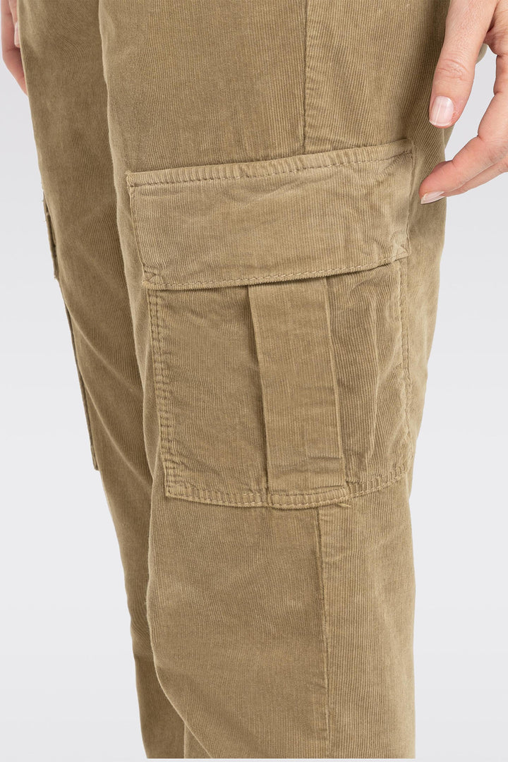 Mac 2306-00-0422 Rich Cargo 654R Sea Grass Soft Corduroy Trousers - Olivia Grace Fashion