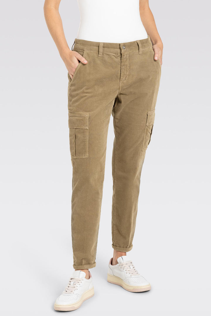 Mac 2306-00-0422 Rich Cargo 654R Sea Grass Soft Corduroy Trousers - Olivia Grace Fashion