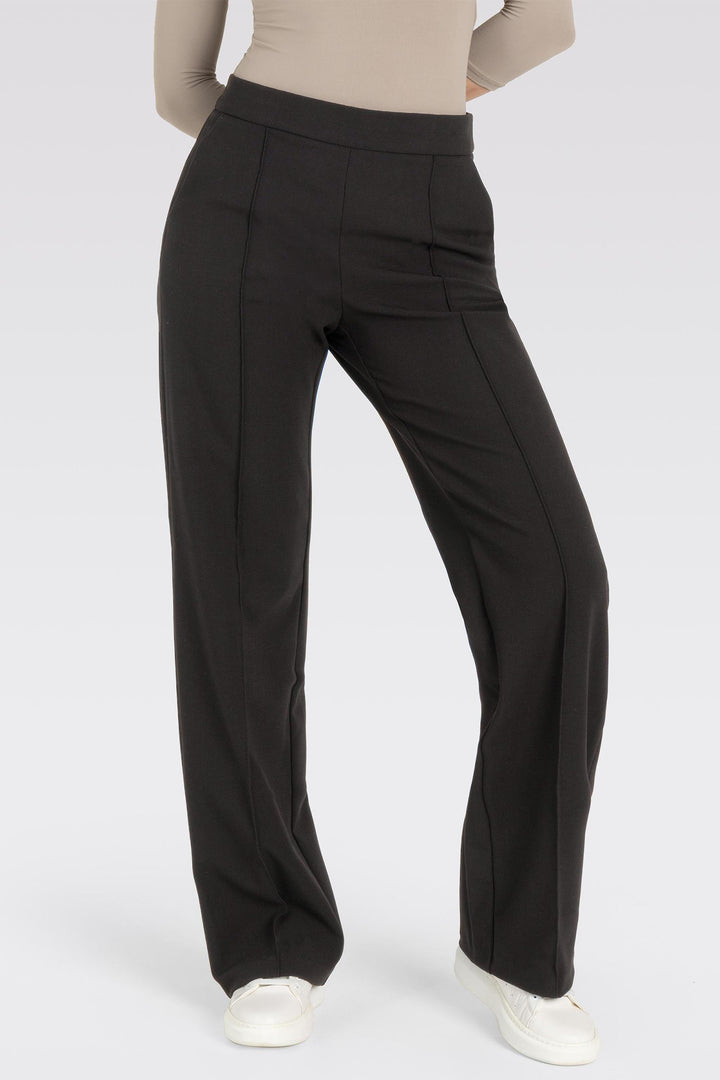 Mac 3029-00-0138L Chiara Smart 090 Black B-Stretch Flare Trousers - Olivia Grace Fashion