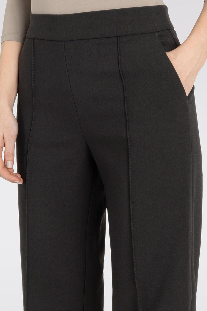 Mac 3029-00-0138L Chiara Smart 090 Black B-Stretch Flare Trousers - Olivia Grace Fashion