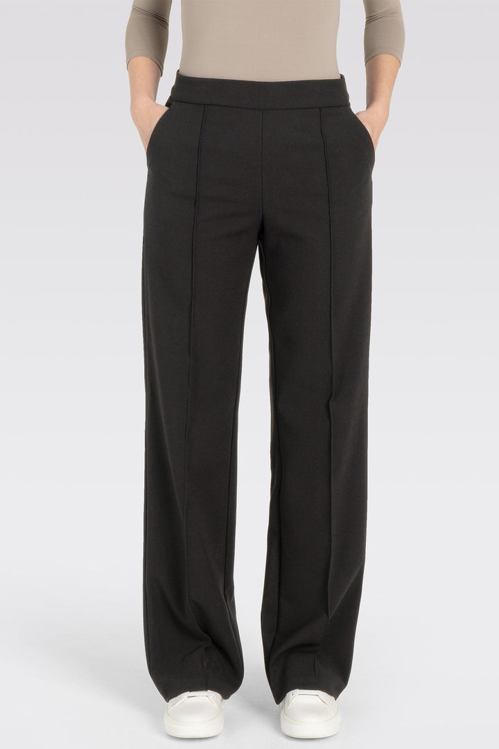 Mac 3029-00-0138L Chiara Smart 090 Black B-Stretch Flare Trousers - Olivia Grace Fashion