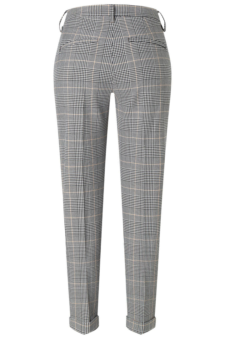 Mac 3414-00-0140 Chino Turn-Up 208K Ivory Check Bi-Stretch Trousers