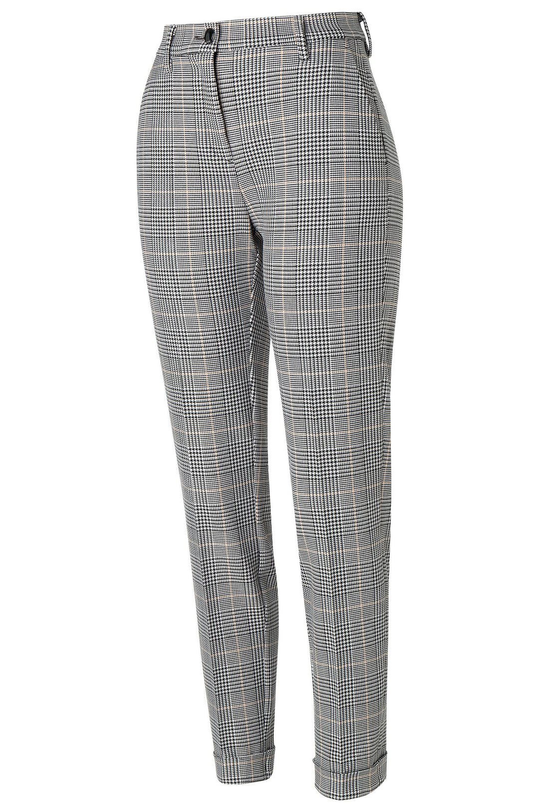 Mac 3414-00-0140 Chino Turn-Up 208K Ivory Check Bi-Stretch Trousers