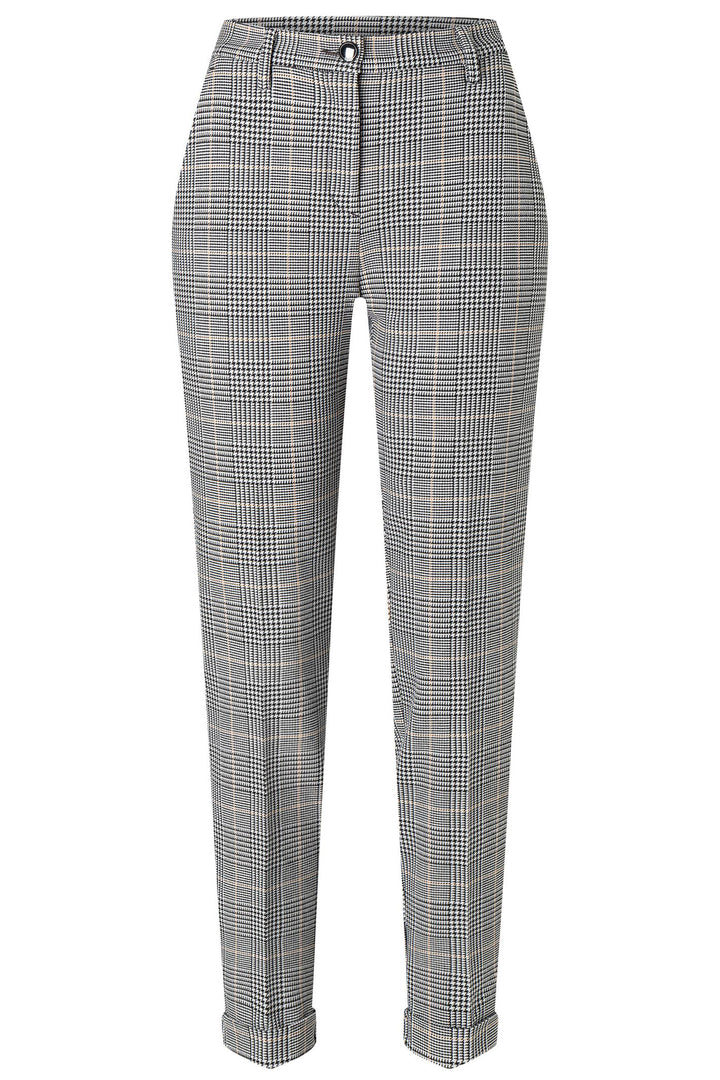 Mac 3414-00-0140 Chino Turn-Up 208K Ivory Check Bi-Stretch Trousers