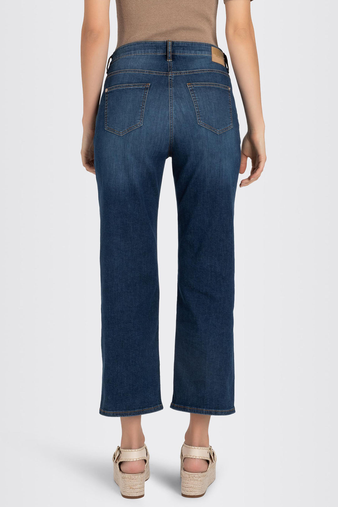 Mac Jeans Culotte Basic Blue Stone Light Weight Denim 5984-9B-0391L D544 - Olivia Grace Fashion