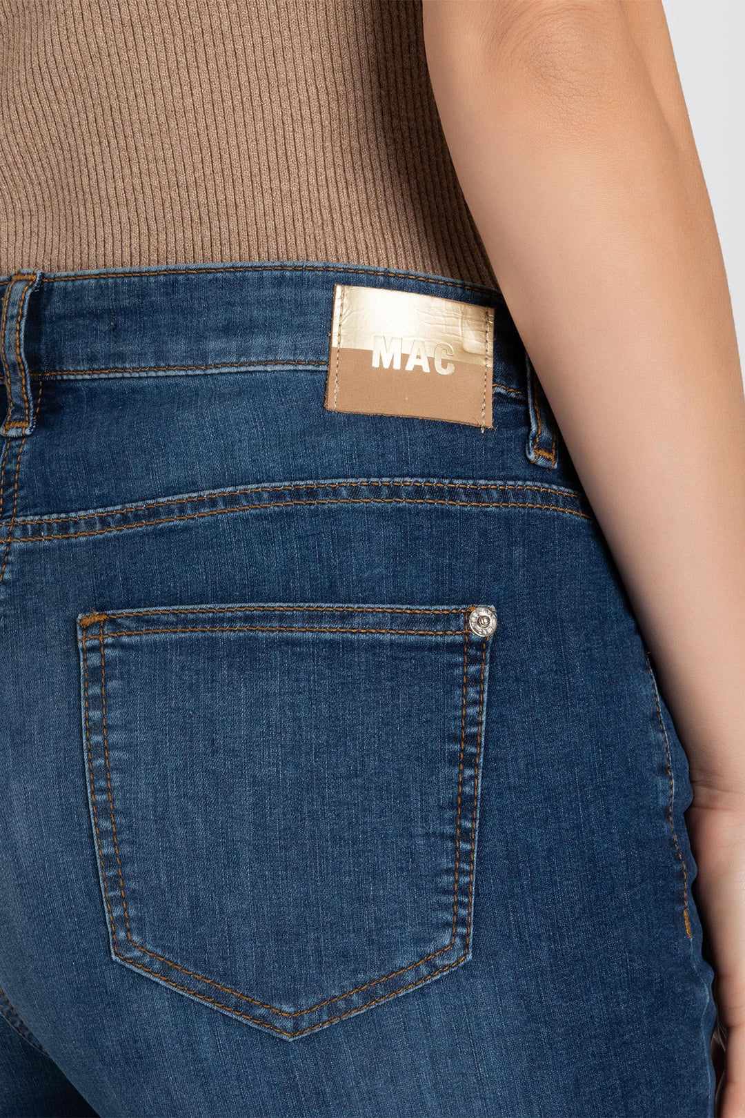 Mac Jeans Culotte Basic Blue Stone Light Weight Denim 5984-9B-0391L D544 - Olivia Grace Fashion