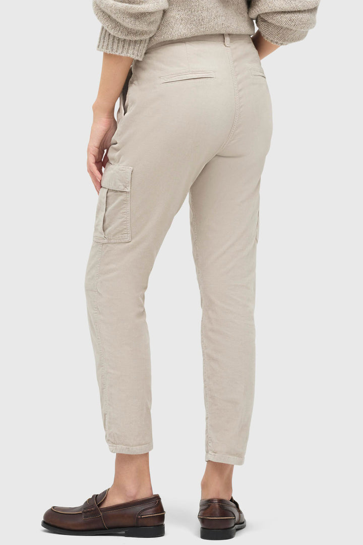 Mac Rich Cargo Trousers Aluminium White Soft Corduroy 2306-00-0422 034R - Olivia Grace Fashion