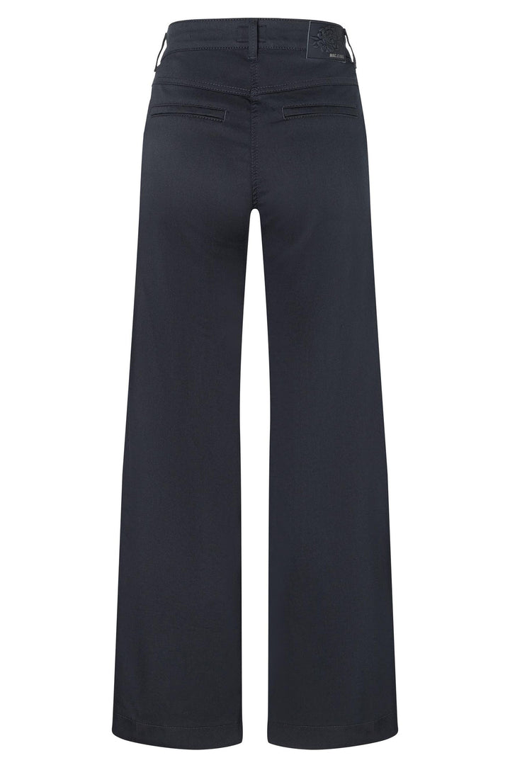 Mac Trousers Dream Wide Power Dark Blue Cotton 5442-00-0425 P198 - Olivia Grace Fashion