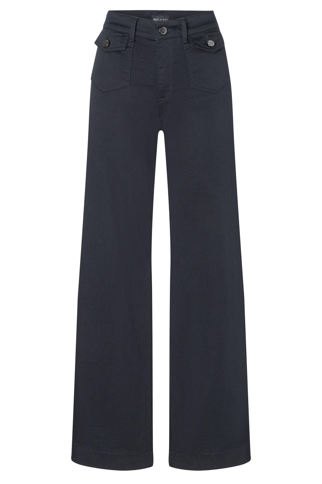 Mac Trousers Dream Wide Power Dark Blue Cotton 5442-00-0425 P198 - Olivia Grace Fashion