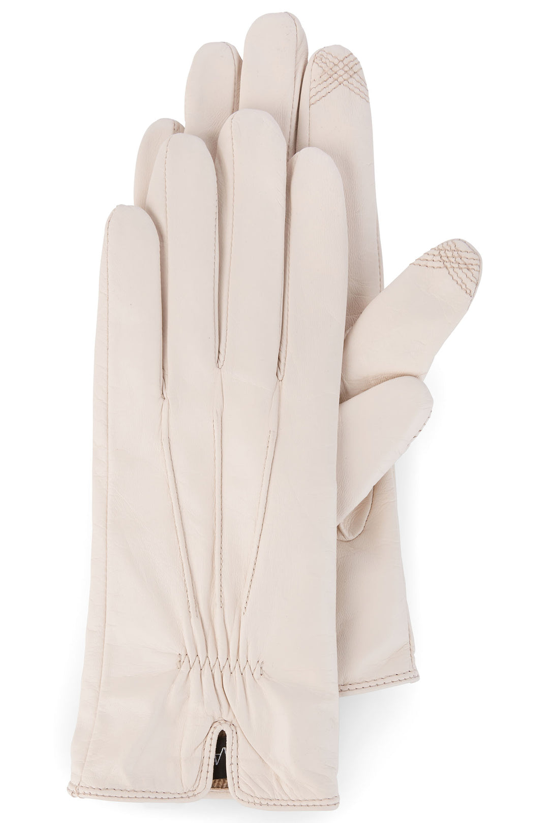 Marc Cain Collection Gloves Soft Leather Smoke Cream XC F1.06 L83 182 - Olivia Grace Fashion