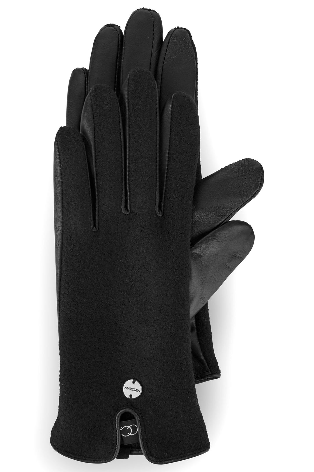 Marc Cain Collection Leather Gloves Black XC F1.03 L82 900 - Olivia Grace Fashion