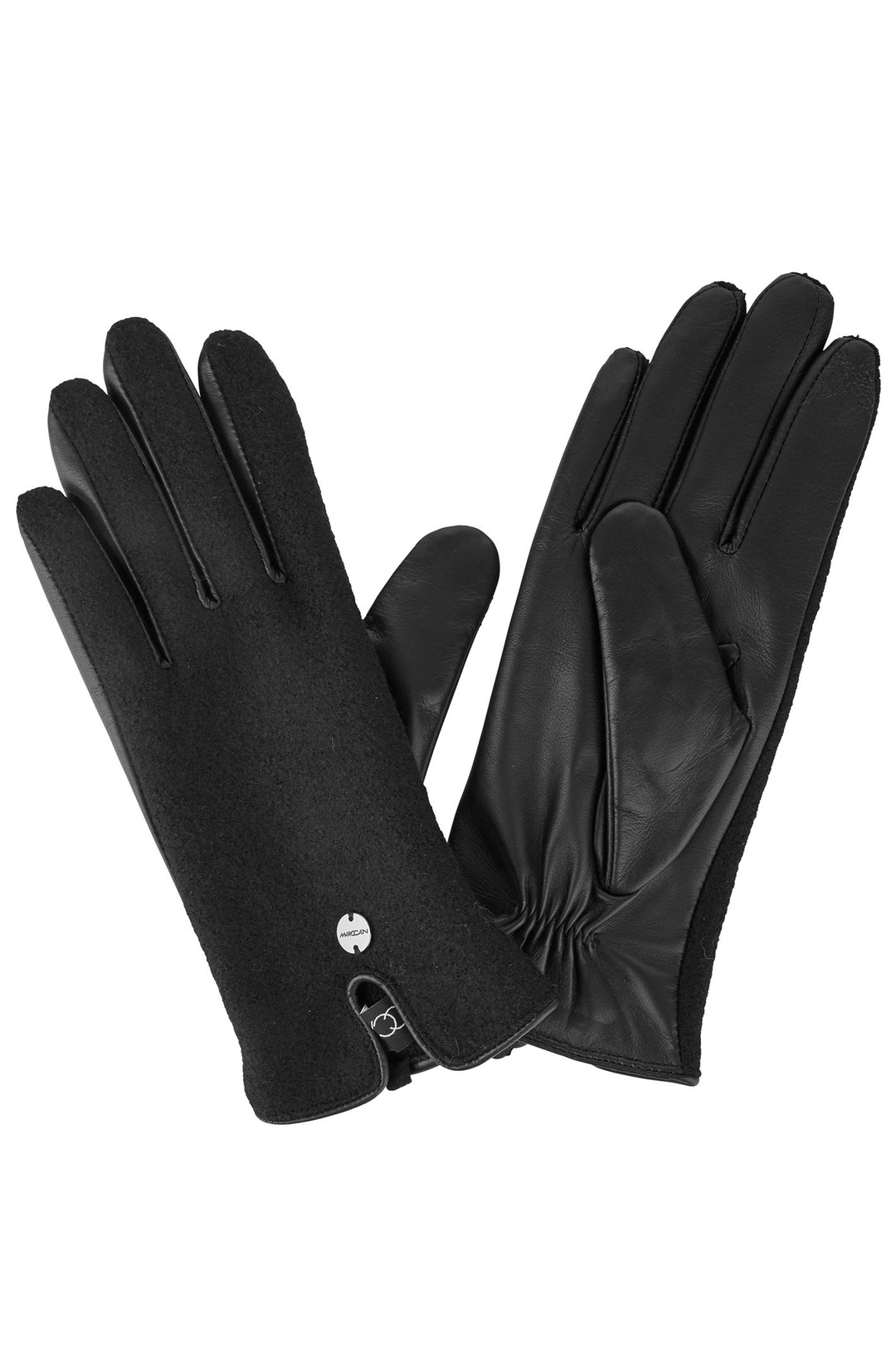 Marc Cain Collection Leather Gloves Black XC F1.03 L82 900 - Olivia Grace Fashion