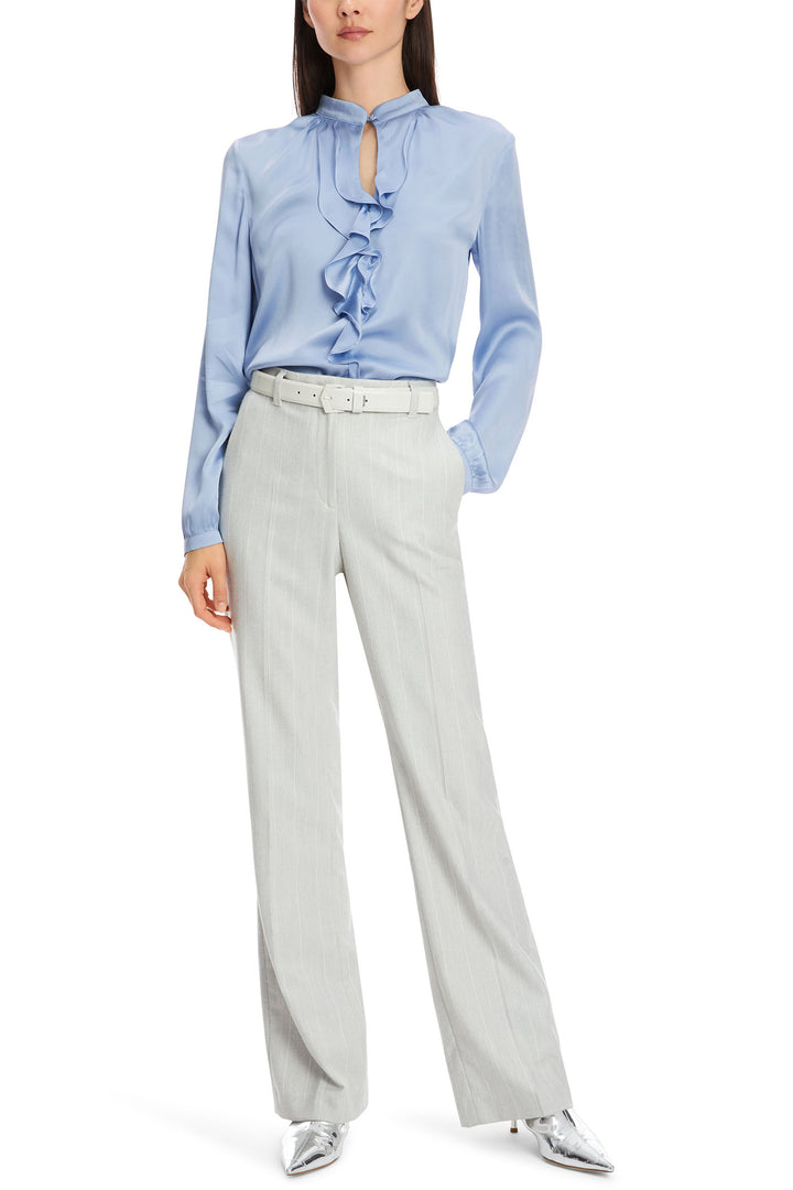 Marc Cain Collection Trousers High Waist Smoke Grey XC 81.54 W19 182 - Olivia Grace Fashion